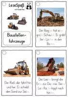 Vorschau - Fördermaterial/Inklusion - Baustellenfahrzeuge, Lesekarten für Erstleser (Silbenmethode), Nr. 024 - Seite 1