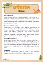 Vorschau - Arbeitsblätter - Wüsten - Oasen - Seite 1