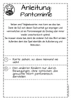 Vorschau - Spiele - Verben Pantomime Deutsch Wortarten - Seite 1