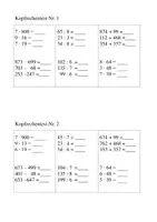 Vorschau - Test - 8 Kopfrechentests ab Klasse 4 (Rechenstrategien) - Deckblatt