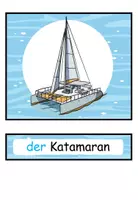 Vorschau - Bildkarten - Bildkarten "Fahrzeuge auf dem Wasser" DaZ / DaF / Deutsch - Seite 1