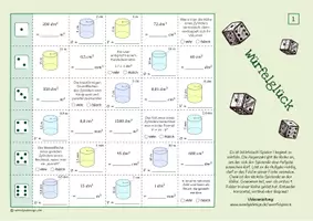 Vorschau - Spiele - ZYLINDER Volumen & Oberfläche - SPIEL (Würfelglück) - Seite 2
