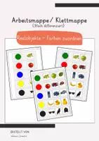 Vorschau - Arbeitsblätter - Klettmappe/Arbeitsmappe "Realobjekte – Farben zuordnen" TEACCH Autismus - Deckblatt