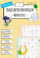 Vorschau - Spiele - KUGELN & Halbkugeln - Volumen & Oberfläche - SPIEL - Deckblatt
