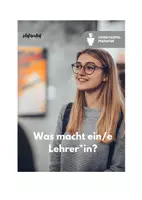 Vorschau - Stundenentwürfe - Stundenentwürfe: Die Bedeutung eines Lehrers | einer Lehrerin - Seite 1