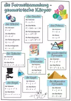 Vorschau - Fördermaterial/Inklusion - FREEBIE: Formelsammlung Körper 8. Schulstufe - Seite 1