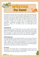 Vorschau - Arbeitsblätter - Wüsten - Das Kamel - Seite 1