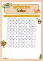 Vorschau - Arbeitsblätter - Wüsten - Suchsel - Seite 1