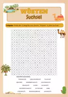 Vorschau - Arbeitsblätter - Wüsten - Suchsel - Seite 2