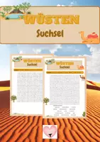 Vorschau - Arbeitsblätter - Wüsten - Suchsel - Deckblatt