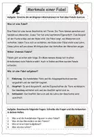 Vorschau - Arbeitsblätter - Arbeitsblatt / Merkblatt zu Fabeln und ihren Merkmalen (2-fach-differenziert, inkl. Übung, Klasse 4-6) - Seite 1