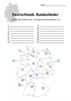 Vorschau - Arbeitsblätter - Arbeitsblätter BUNDESLÄNDER Deutschland Erdkunde/Sachkunde - Seite 1