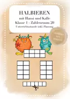 Vorschau - Stundenentwürfe - Halbieren Zahlenraum 20 fertige Unterrichtsstunde inkl. Legematerial - Deckblatt
