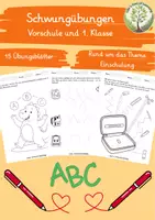 Vorschau - Arbeitsblätter - Schwungübungen: Einschulung Vorschule und 1. Klasse - Deckblatt
