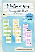 Vorschau - Spiele - Partnerrechnen: Plusaufgaben ZR 20 mit Zehnerübergang (Kl. 1) - Deckblatt