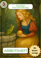 Vorschau - Arbeitsblätter - Arbeitsheft Märchen „Der Froschkönig,mit Bastelvorlage“ - Deckblatt