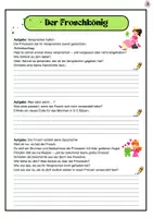 Vorschau - Arbeitsblätter - Arbeitsheft Märchen „Der Froschkönig,mit Bastelvorlage“ - Seite 3