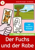 Vorschau - Mal- und Bastelvorlagen - Fabel vom Fuchs und dem Raben – Fingerpuppen mit Kulisse & Tasche - Deckblatt