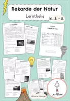 Vorschau - Arbeitsblätter - Lerntheke: Rekorde der Natur | Leseverstehen Kl. 3 - 5 - Deckblatt