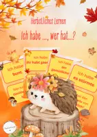 Vorschau - Spiele - Herbstliches Grammatik-Spiel - Ich habe ..., wer hat ...? (Deutsch, Klasse 5/6) - Deckblatt