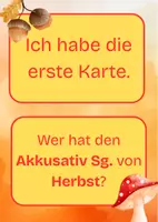 Vorschau - Spiele - Herbstliches Grammatik-Spiel - Ich habe ..., wer hat ...? (Deutsch, Klasse 5/6) - Seite 1