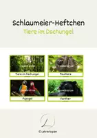 Vorschau - Text - Schlaumeier-Heftchen Tiere im Dschungel (Lesen auf Satzebene, Silbenschrift) - Seite 1