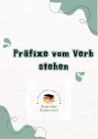 Προεπισκόπηση - Φύλλα εργασίας - Präfixe vom Verb stehen_Προθέματα του ρήματος stehen - Εξώφυλλο
