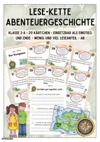Vorschau - Spiele - Lesespiel Lesekette Abenteuergeschichte - Deckblatt