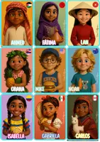 Vista previa - Tarjetas / Manipulativos - Niños del mundo. Comprensión Lectora - página 3