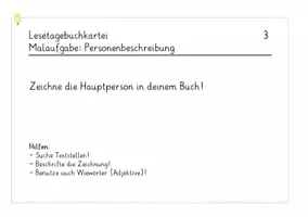 Vorschau - Aufgabenkarten - Lesetagebuchkartei Grundschrift - Seite 3