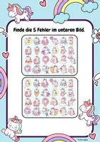 Vorschau - Spiele - Einhorn-Rätsel: 5 Rätsel für Vorschulkinder - Seite 3