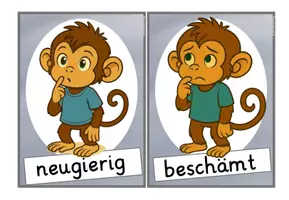 Vorschau - Fördermaterial/Inklusion - Gefühlskarten - Gefühle erkennen mit Ari Affe - Seite 3