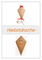 Vorschau - Stundenentwürfe - Herbstdrache falten - WG Werken und Gestalten - 1. 2. Klasse - Deckblatt