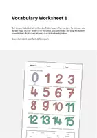 Vorschau - Arbeitsblätter - Numbers: Vocabulary Worksheet 1 (Englisch) - Seite 1