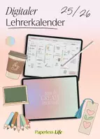 Vorschau - Lehrpläne/Lehrermaterial - Digitaler Lehrerplaner 25 26 / Konfetti - Deckblatt