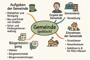 Vorschau - Arbeitsblätter - Arbeitsblatt zum Thema "Gemeinde" + Onlineübung & MP3 + Mindmap + Infografik - Seite 2