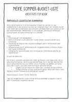 Vorschau - Mal- und Bastelvorlagen - Sommer Bucket Liste Schuljahresende Grundschule Sek I Basteln - Seite 1