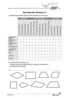 Vorschau - Arbeitsblätter - Geometrie: Das Haus der Vierecke - Seite 1