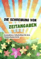 Vorschau - Arbeitsblätter - Die Schreibung von Zeitangaben - Deckblatt