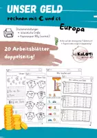Vorschau - Arbeitsblätter - Unser Geld, ZR 20, Umgang mit Geld, Euro Münzen/Scheine - Deckblatt