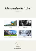 Vorschau - Text - Schlaumeier-Heftchen: Wetter (Lesen auf Satzebene, Silbenschrift) - Deckblatt