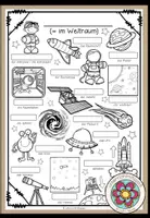 Vorschau - Arbeitsblätter - Im Weltraum - Bildwörterbuch - Deckblatt