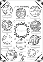 Vorschau - Arbeitsblätter - Die Planeten / das Sonnensystem - Bildwörterbuch - Seite 1