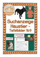 Vorschau - Präsentationen/Tafelbilder - Tafelbilder Suchanzeige Haustier - Deckblatt