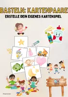 Vorschau - Mal- und Bastelvorlagen - Basteln: Kartenpaare (für kleinere Kinder) - Deckblatt