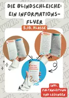 Vorschau - Arbeitsblätter - Die Blindschleiche- Ein Informationsflyer | Unterrichtsreihe "Wirbeltiere", Biologie 5./6. Klasse - Deckblatt