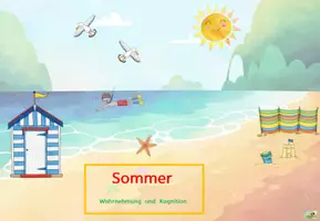 Vorschau - Arbeitsblätter - 9 Klettmappen Sommer / Kognition und Wahrnehmung Teacchmappen - Seite 1