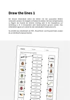 Vorschau - Arbeitsblätter - Insects: Draw the lines 1 (Englisch) - Seite 1