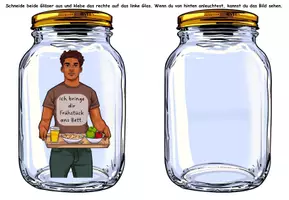 Vorschau - Mal- und Bastelvorlagen - Geheime Botschaften im Glas - Bastelvorlage für Muttertag, Vatertag, Valentinstag oder andere Anlässe - Seite 3