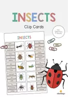 Vorschau - Stationenlernen - Insects: Clip Cards / Klammerkarten (Englisch) - Deckblatt